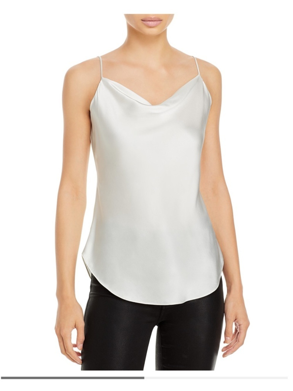 Cinq a Sept Marta Silk White Ivory Cowlneck Cami Tank Top Camisole Size Medium